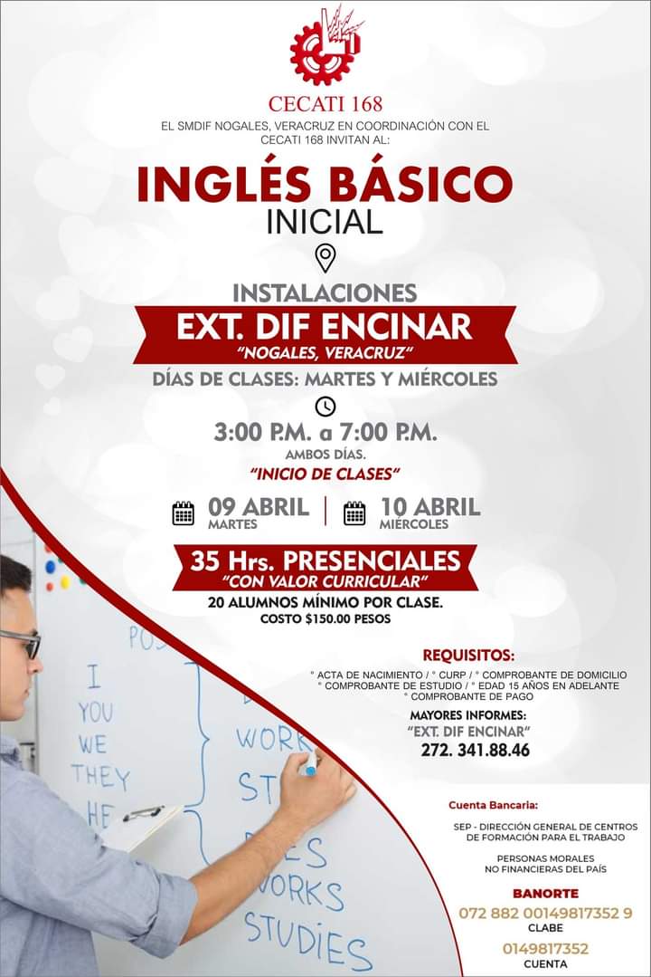 ¡Aprende Inglés básico inicial en Nogales, Veracruz!